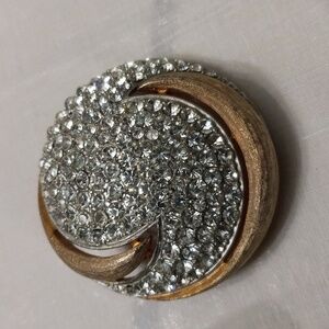 Vintage JJ Pin Broch Dom shaped Golden tone